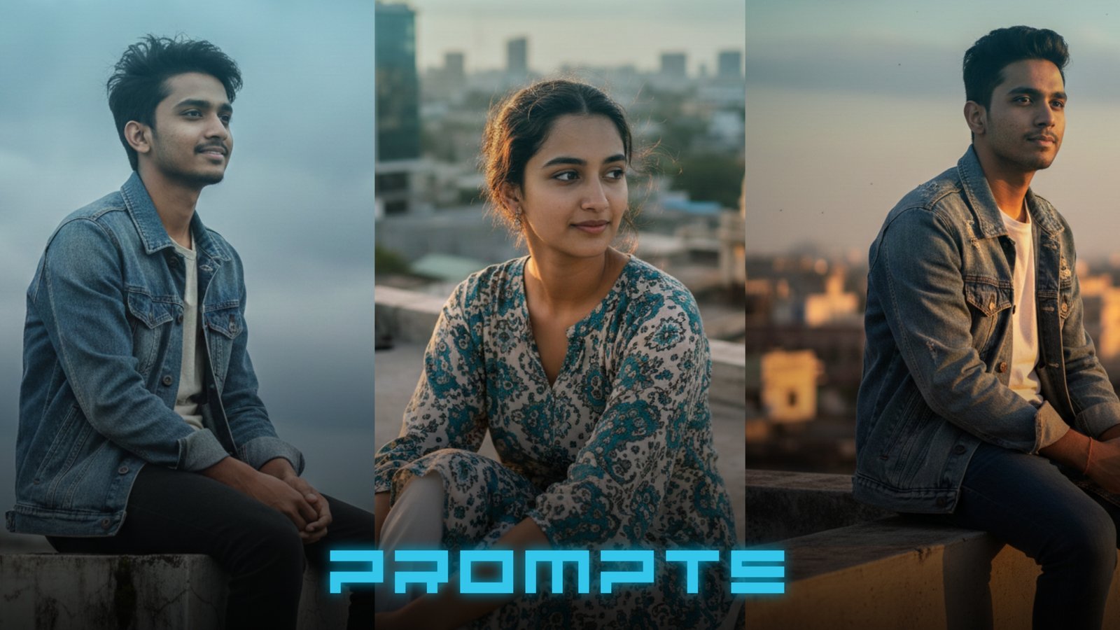 10 Viral Sitting on Roof Photo Editing Prompts for Social Media