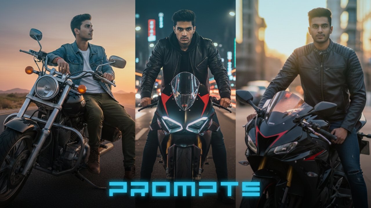 10 AI Prompts for Sitting on Bike Photos for Boys
