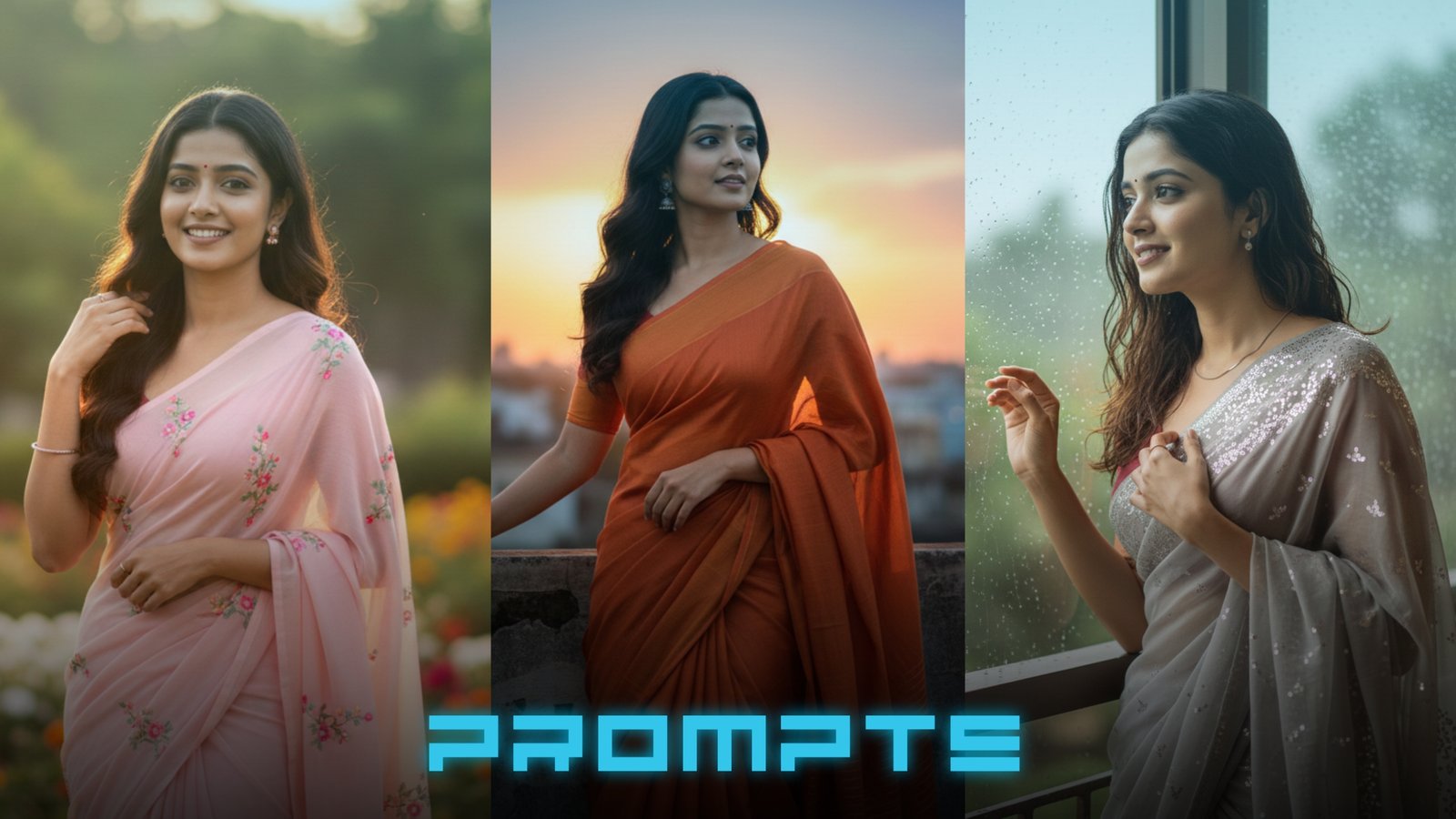 10 Elegant Saree Photoshoot Gemini AI Prompts for Women