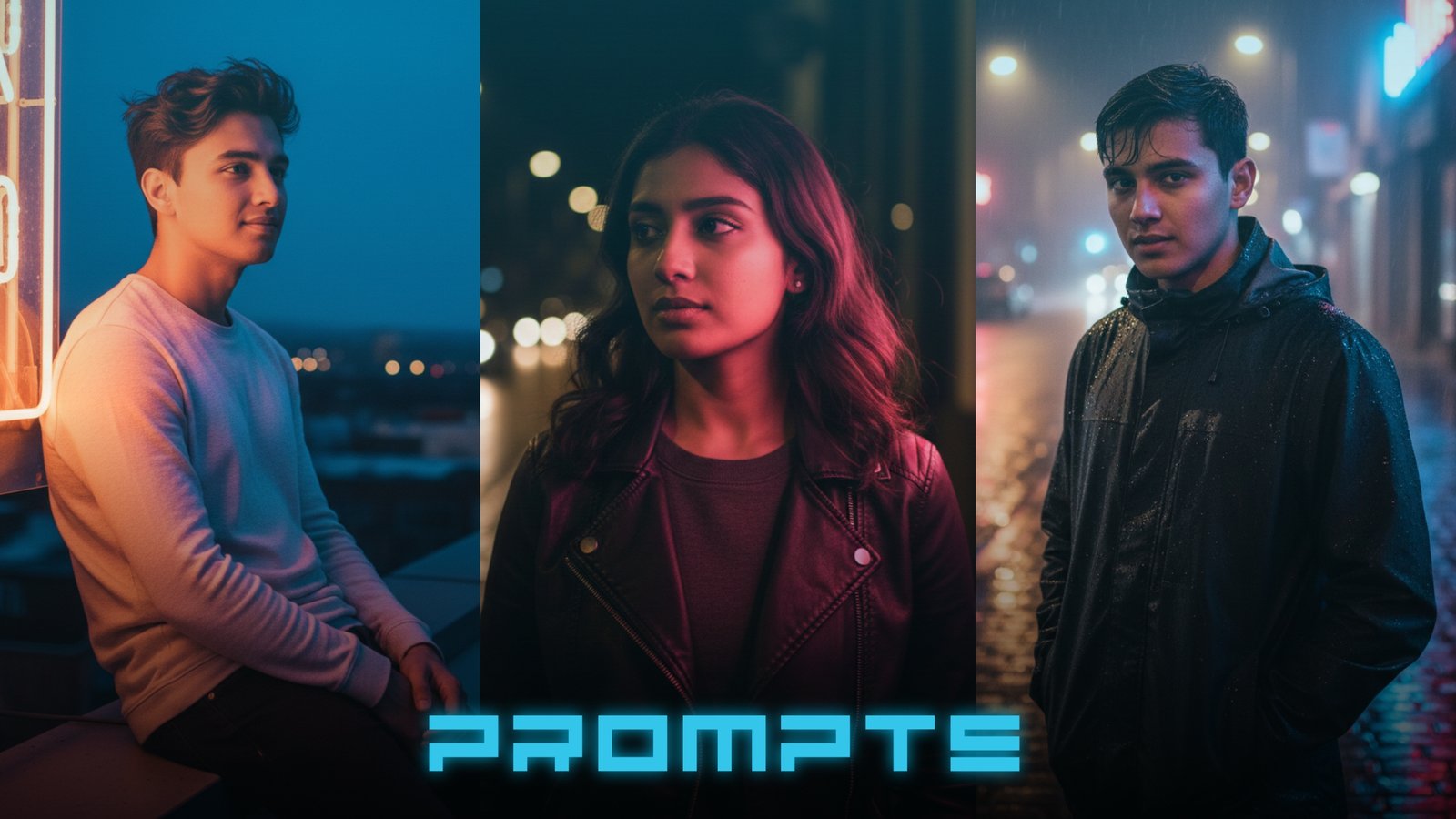 10 Cinematic Gemini Prompts for Neon Lights Night Portraits