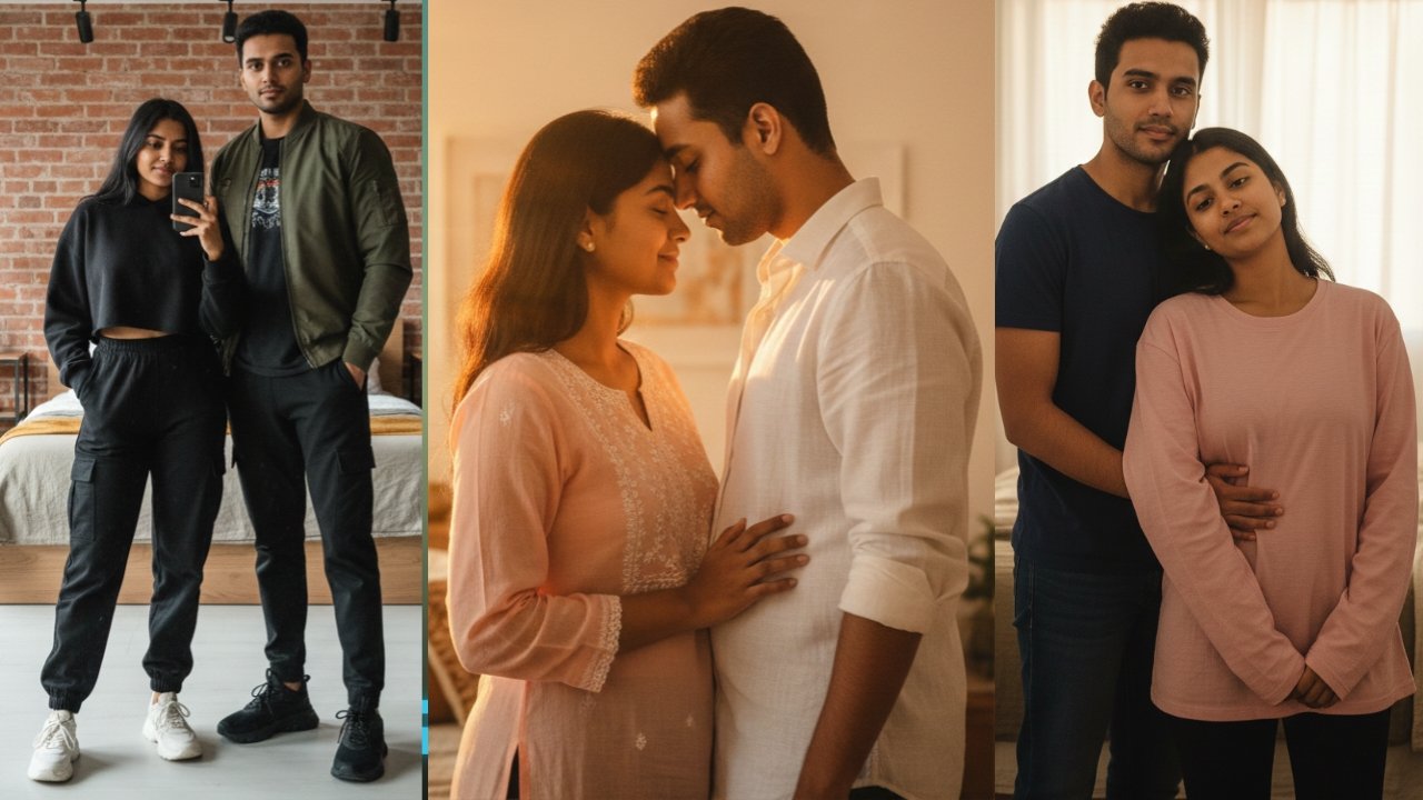 10 Trending Aesthetic Couple Mirror Selfie Gemini Prompts (4K HD)