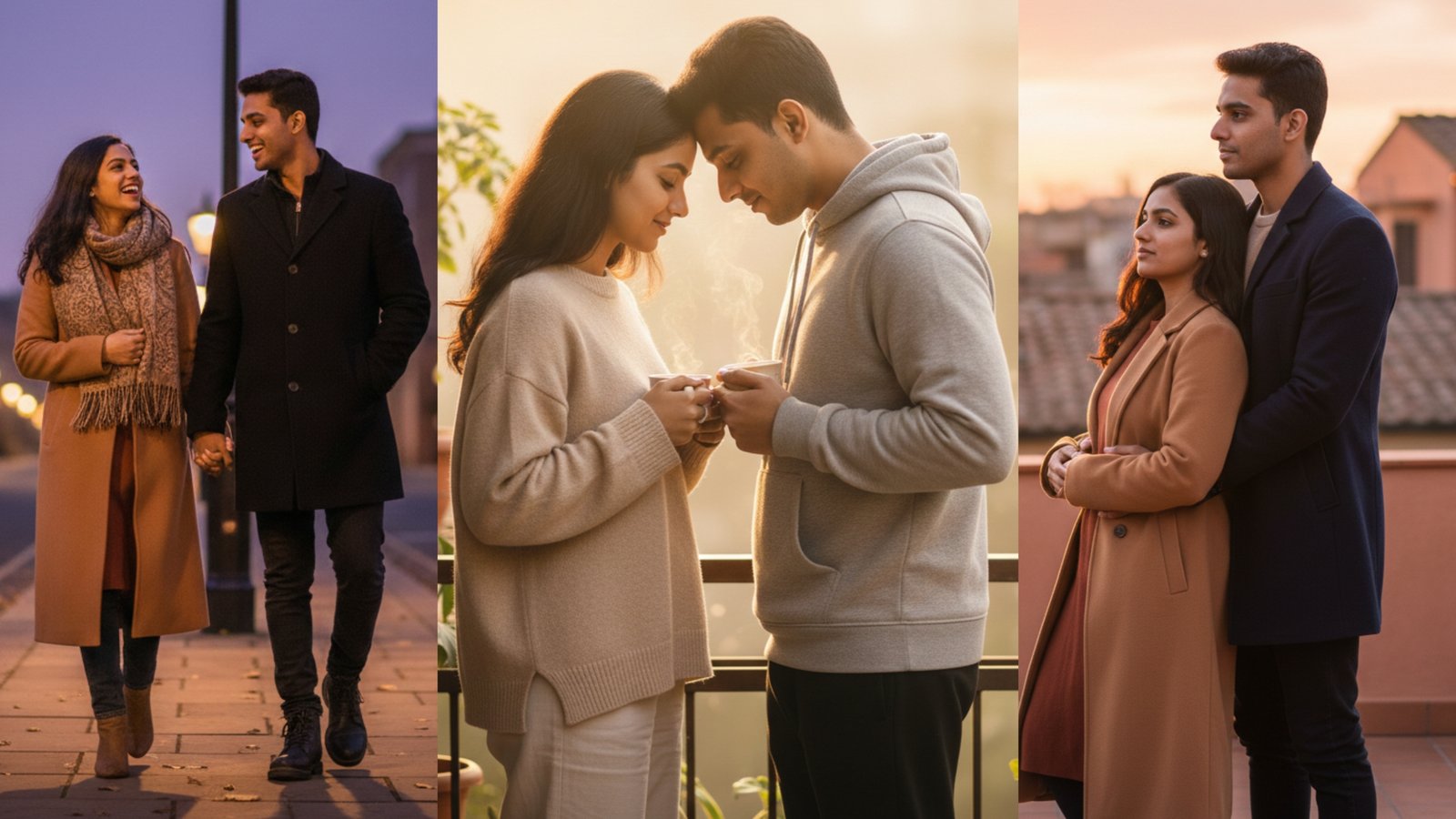 10 Winter Style Romantic Gemini AI Prompts for Stylish Indian Couples (4K HD)