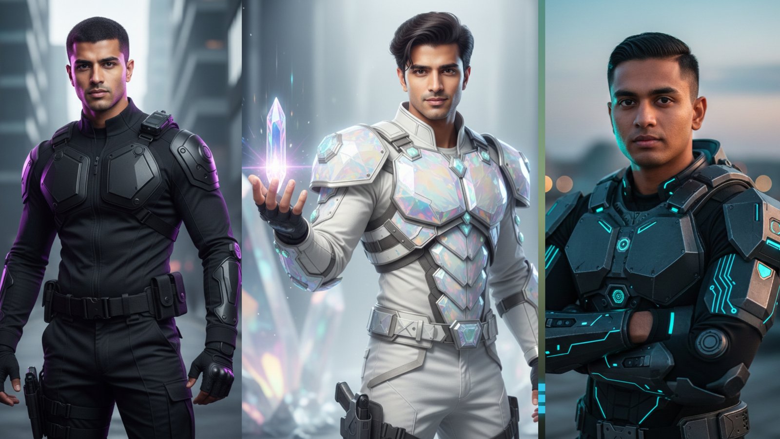 10 Futuristic Warrior Men Gemini AI Photo Prompts (4K HD)